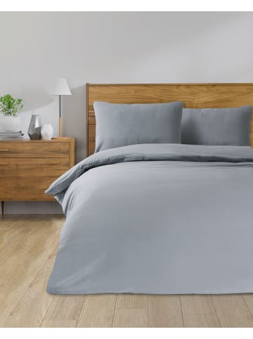 NAUTICA HOME Nautica Bettwäsche-Set SOLID Grau 155x220 cm in Grau