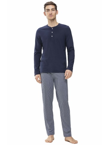 Mey Pyjama kurz für Herren in blau