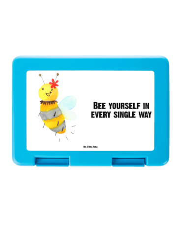 Mr. & Mrs. Panda Snackbox Biene Blume mit Spruch in Weiß