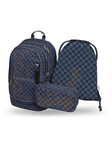 BAAGL 3-tlg. Set: Schulrucksack Core in Blau Ska Blau