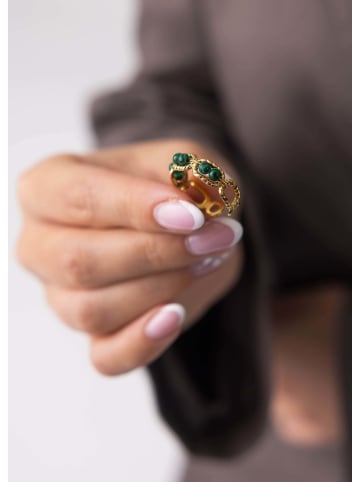 PURELEI Ring Green Harmony Gold