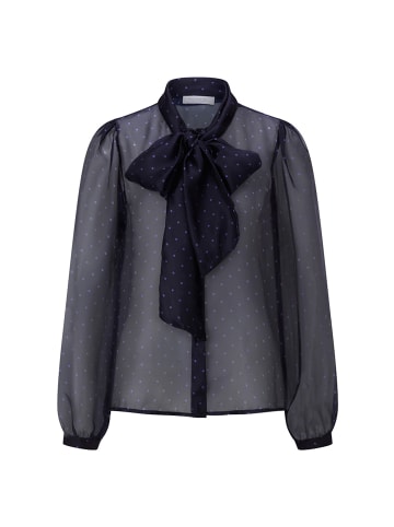 Rich & Royal Chiffonbluse mit Schleife in Midnight Blue