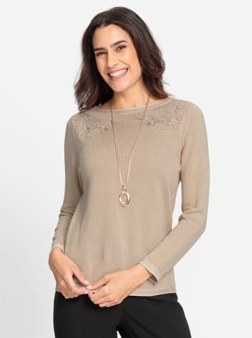 WITT WEIDEN Pullover in elfenbein-beige-gemustert
