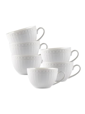 Ritzenhoff & Breker 6er Set Kaffeetassen Sofia in Weiß 220 ml in weiß