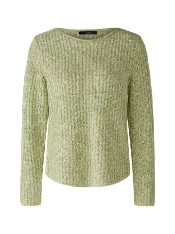 Oui Pullover NAOLIN Baumwollmischung in green white