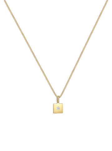 Elli DIAMONDS  Halskette 585 Gelbgold Viereck in Gold