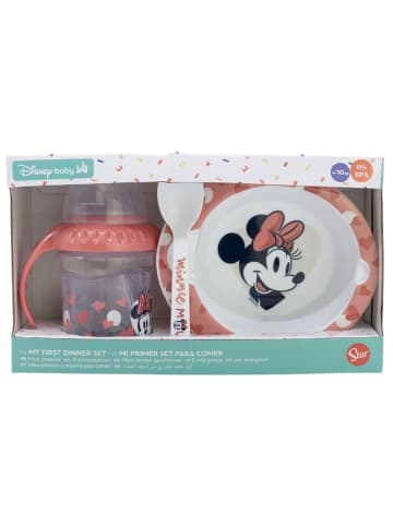 Disney Minnie Mouse Disney Minnie Mouse Baby Geschenkset 3-teilig – Trinkbecher, in Weiß