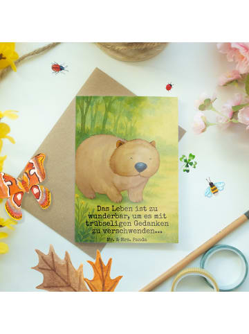 Mr. & Mrs. Panda Grußkarte Wombat Design mit Spruch in Weiß