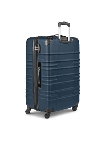Wenger Amplar Evo 4 Rollen Trolley L 75 cm mit Dehnfalte navy blue
