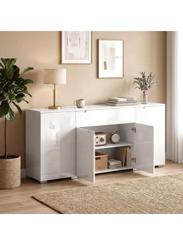 HOMCOM Sideboard-180L x 40B x 80H cm-Hochglanz