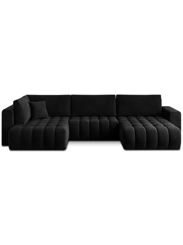 MF Design Bonita Recamiere Rechts in Schwarz -  (L) 175 x (B) 350 x (H) 92 cm