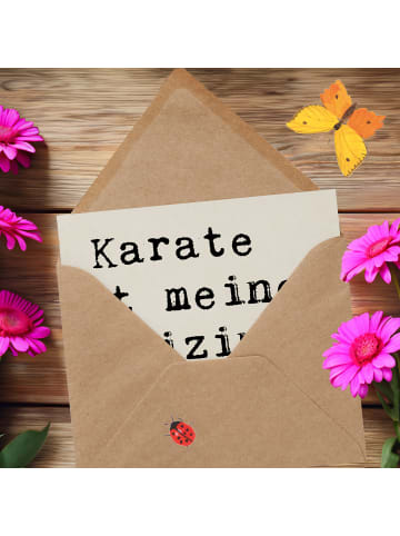 Mr. & Mrs. Panda Grußkarte Pinguin Karate Design mit Spruch in Weiß