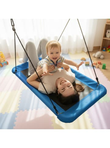 relaxdays Nestschaukel „eckig“ in Blau – (B)150 x (T)80 cm