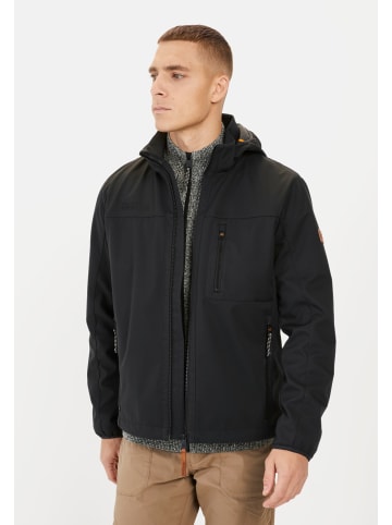 Camel Active Softshell Jacke aus recyceltem Polyester in Schwarz