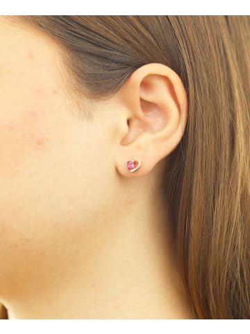 Diamant L'éternel Ohrringe aus 585 Gelbgold mit Rubin