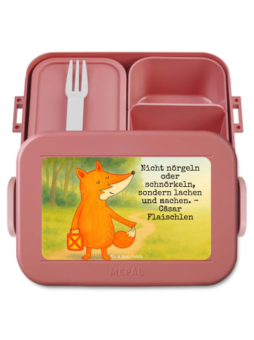 Mr. & Mrs. Panda Bento Box Fuchs Laterne Design mit Spruch in Rot Pastell