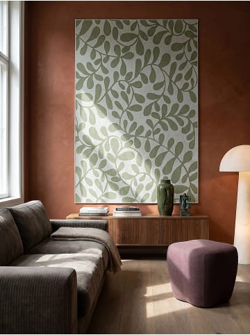 KADIMA DESIGN Läufer Floral flachgewebt pflegeleicht Wohnzimmer Flur Esszimmer in Grün