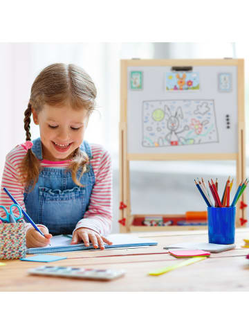 relaxdays Standtafel Whiteboard - (B)55 x (H)102 - 135 x (T)52 cm