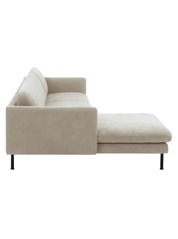 58 aufm Kessel SOFA mit Longchair links Katina Flachgewebe beige