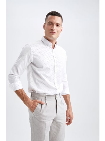 DeFacto Langarmshirt MODERN FIT in Weiß