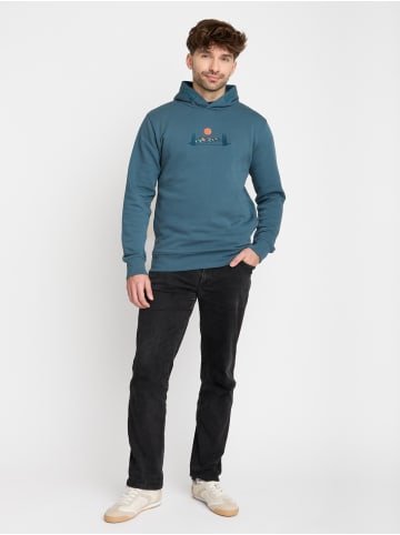 GreenBomb Hoodie Nature Mountain Chip in Blauer Stein