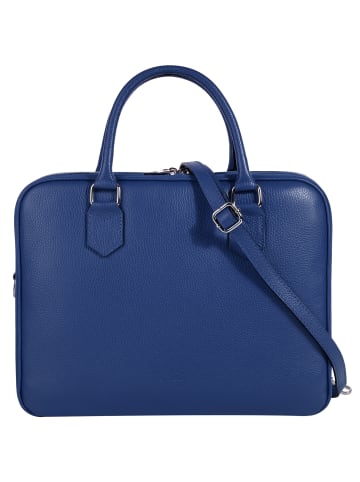 Cluty Aktentasche echt Leder in blau