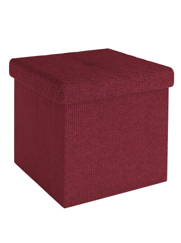 Intirilife Faltbare Sitzhocker 38x38x38 cm in GRANAT ROT