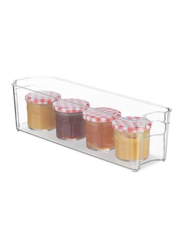 relaxdays Kühlschrankorganizer in Transparent - (B)11x (H)10 x (T)37,5 cm