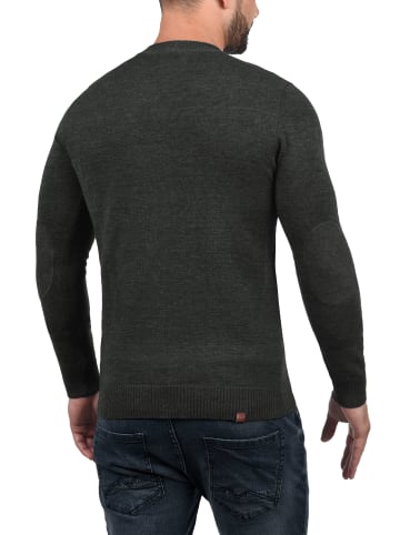BLEND Strickpullover BHLasse 20703348ME Strickpulli mit aufgestickten Ellenbogenpatches in dunkelgrau