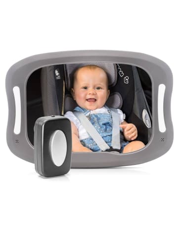 Reer BabyView LED Auto-Sicherheitsspiegel mit Licht in grau ab 0 Monate