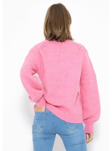 SASSYCLASSY Oversize Strick-Pullover in Pink