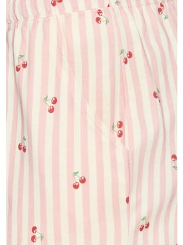 Vivance Active Pyjamashorts in rosa gestreift