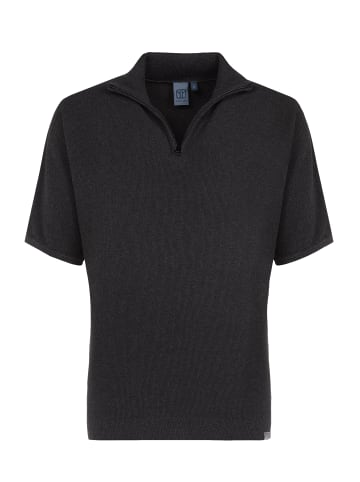 elkline Strick-Poloshirt Breathe In in anthramelange