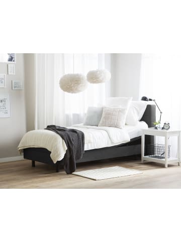 Beliani Einzelbett DUKE in Grau - (W) 82 x (H) 102 x (L) 216 cm