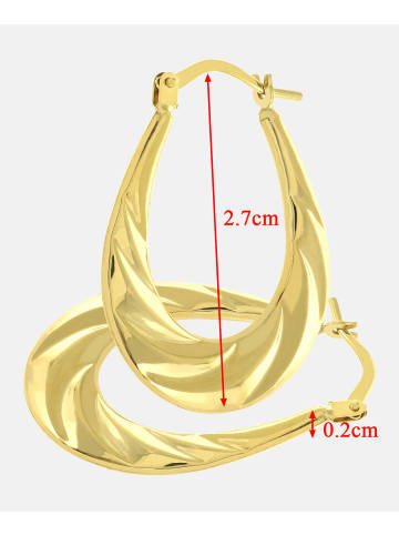 Vanlere Creolen aus 375 Gelbgold gedreht
