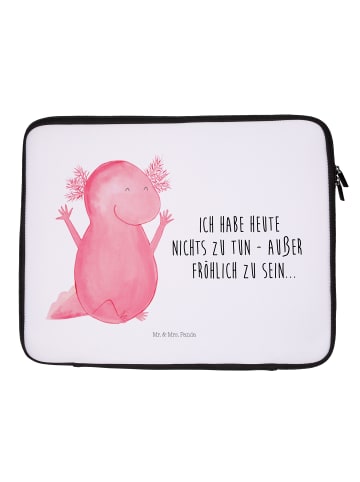 Mr. & Mrs. Panda Notebook Tasche Axolotl Hurra mit Spruch in Weiß