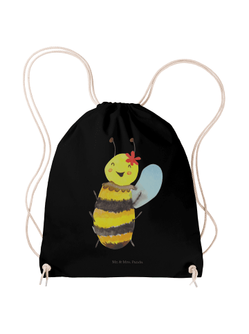 Mr. & Mrs. Panda Stofftasche Biene Happy ohne Spruch in Schwarz