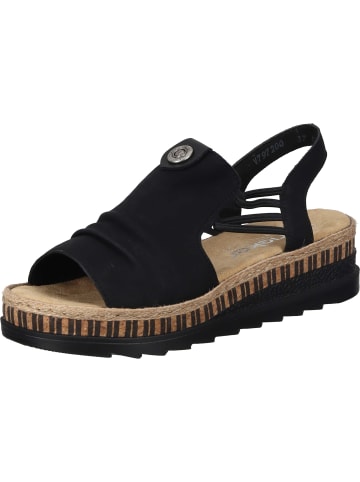 rieker Komfort-Sandalen in schwarz/schwarz