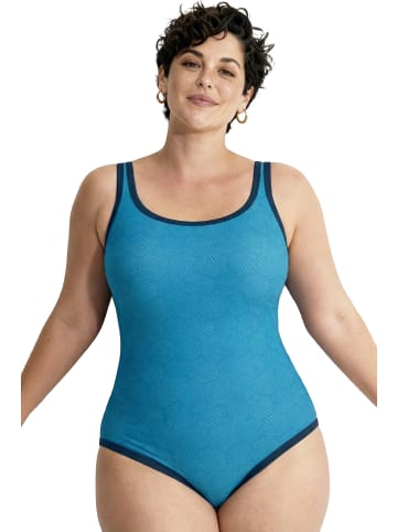 Ulla Popken Badeanzug in himmelblau