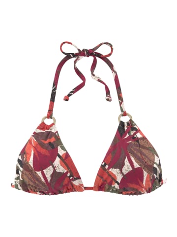 LASCANA Triangel-Bikini-Top in rot bedruckt