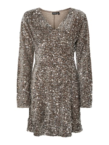 Pieces Midikleid in Morel