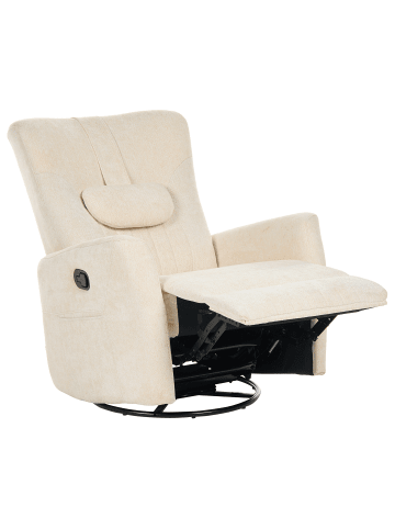 Beliani Fernsehsessel REA in Beige/Schwarz - (W) 85 x (H) 102 x (L) 107 cm