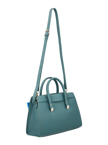 usha BLACK LABEL Women Eco-Leather Handbag With Adjustable Additional Strap in Turquoise