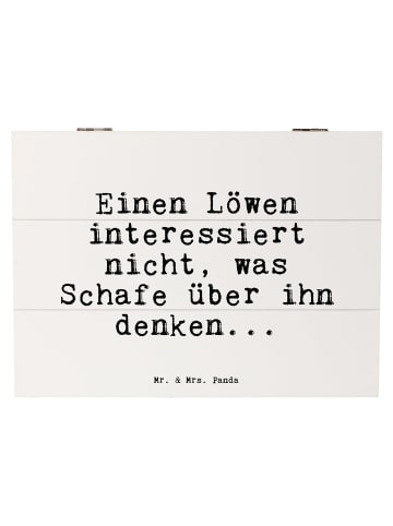 Mr. & Mrs. Panda Holzkiste Einen Löwen interessiert nicht,... mi... in Weiß