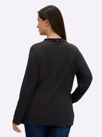sheego Langarm-Shirt in schwarz