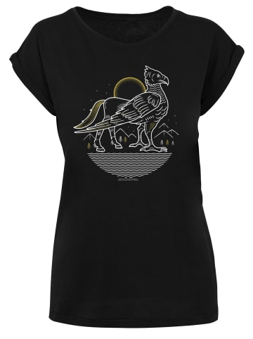 F4NT4STIC T-Shirt Harry Potter Buckbeak Line Art in schwarz