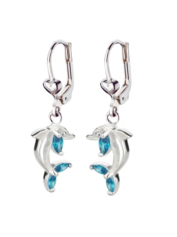 schmuck23 Silber Ohrringe 925 Delfin 1,0 cm x 1,2 cm