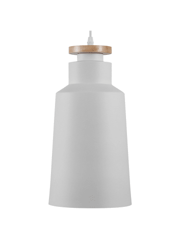 Beliani Pendelleuchten NEVA in Weiß/Braun - (W) 19 x (H) 189 x (L) 19 cm