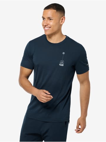 super.natural M TEABAG WORLD TEE in blau