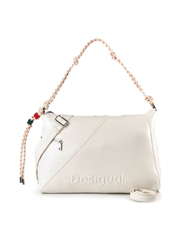 Desigual Half Schultertasche 40 cm in white